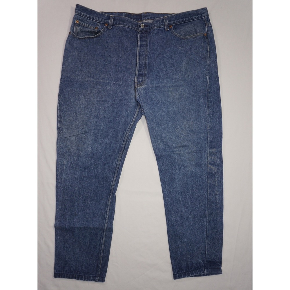 Levi's 46x36 501 Blue Cotton Denim Straight Leg Jeans Made In USA